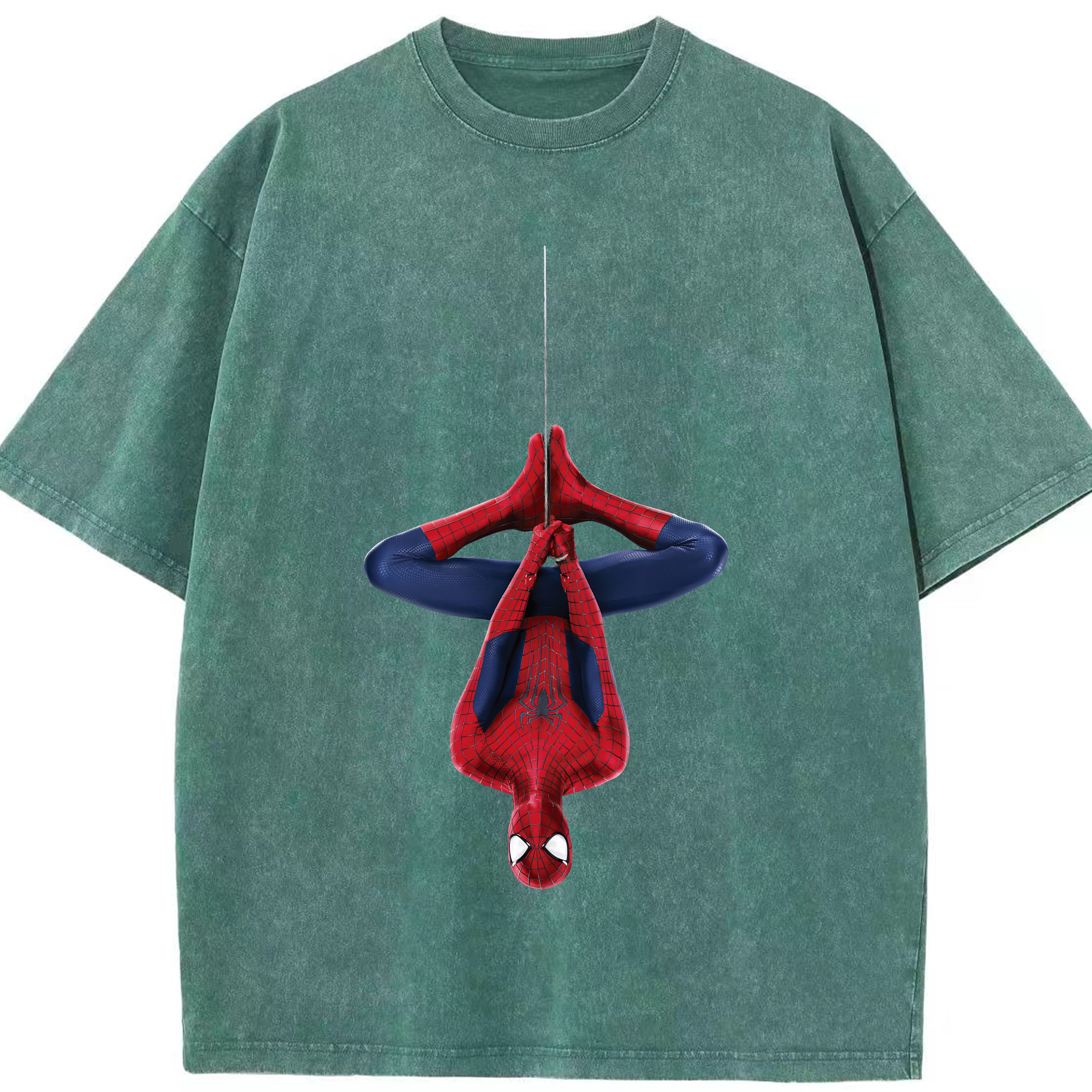 （画像用） Spider Man スパイダーマン 綿100% ヴィンテージ風 半袖Tシャツ（フロントプリント）